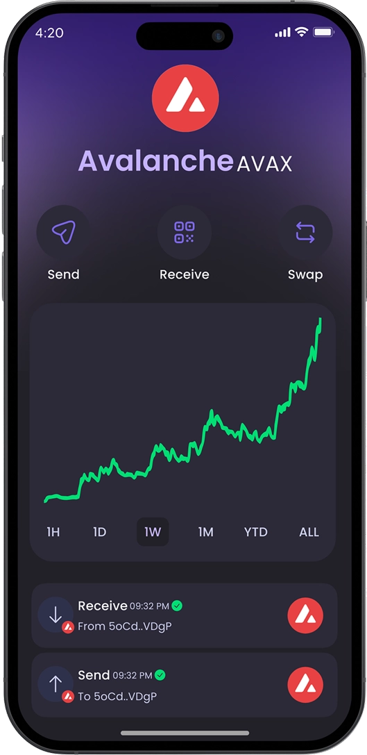 Avalanche wallet in Hero Wallet