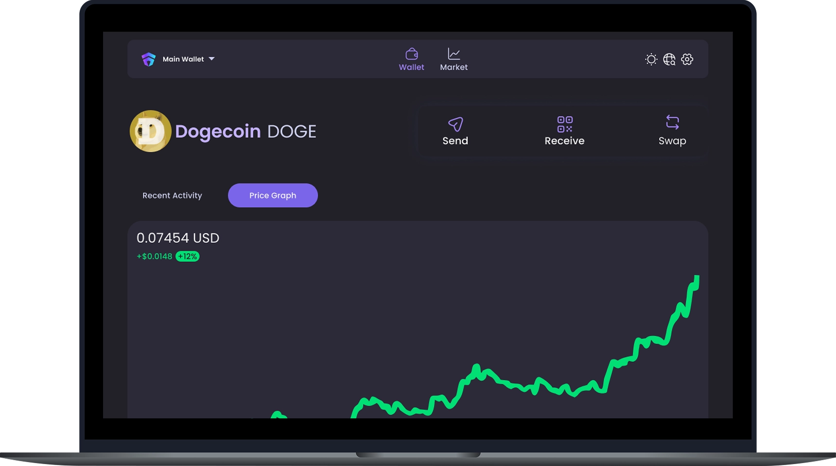 Dogecoin wallet in Hero Wallet