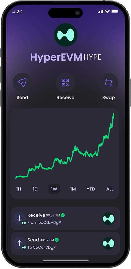 HyperEVM wallet in Hero Wallet