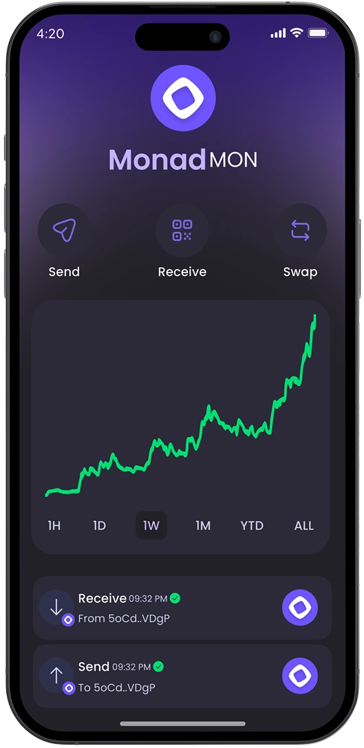 Monad wallet in Hero Wallet