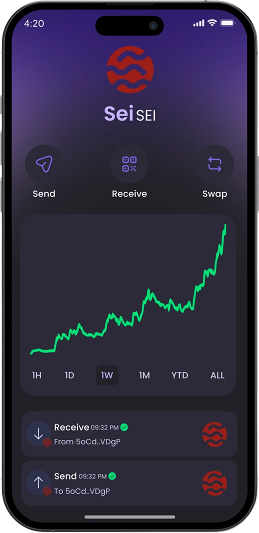 Sei wallet in Hero Wallet