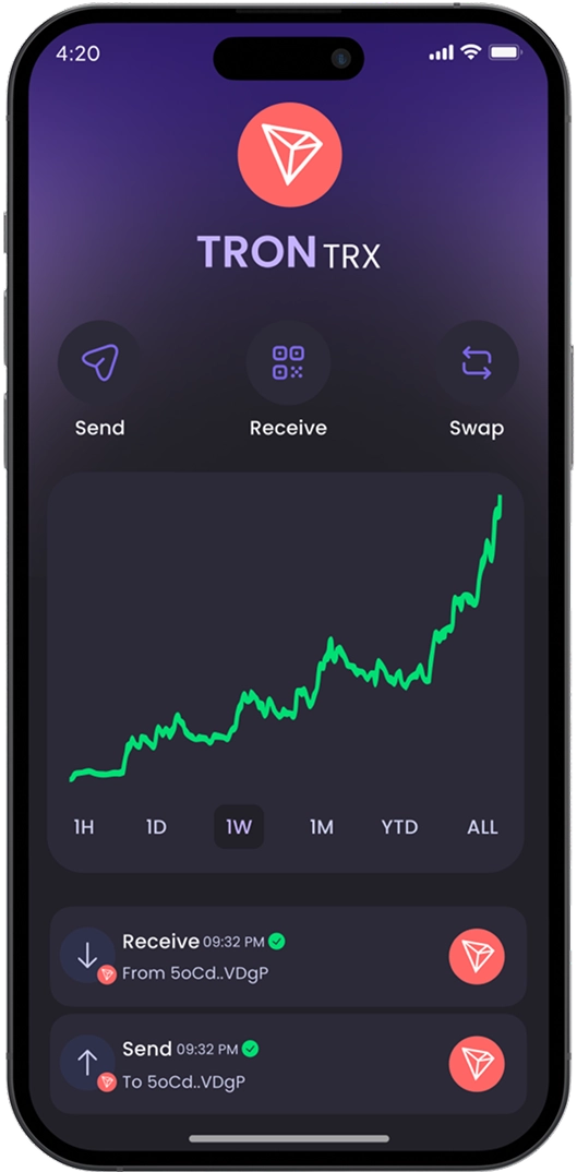 TRON wallet in Hero Wallet