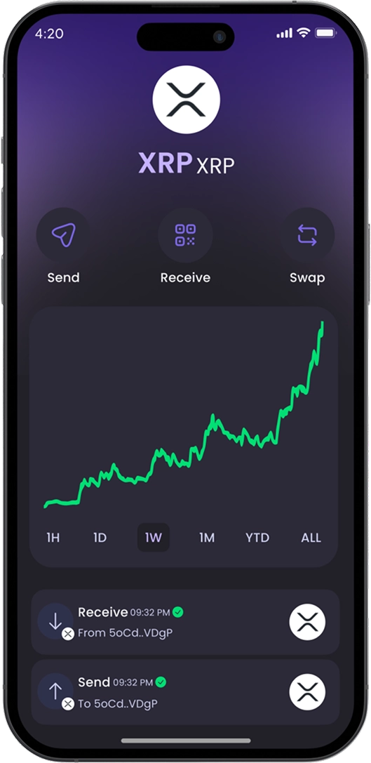 XRP wallet in Hero Wallet