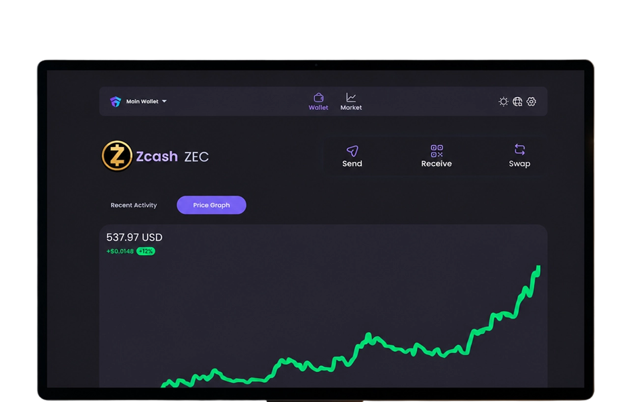 Zcash wallet in Hero Wallet