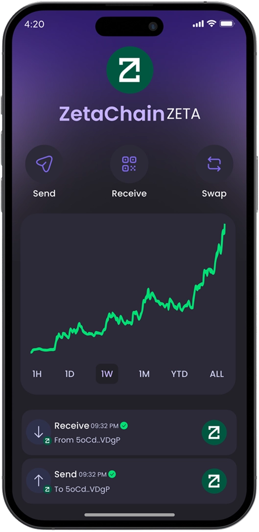 ZetaChain wallet in Hero Wallet
